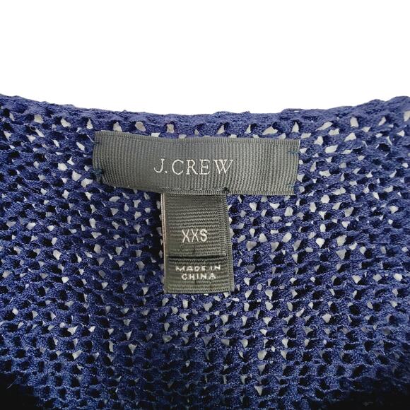 J. Crew Flare Sleeve Swing Sweater Navy Blue Style H7152 - Size XS - Picture 7 of 9